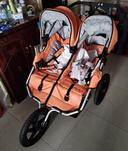 美国tiketech双胞胎推车 双人并排婴儿推车,轮子很大特