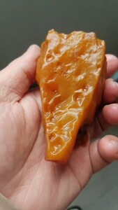 黄蜡石 金印 皮纹 手把件 手玩 籽料 顶级玉化的东西