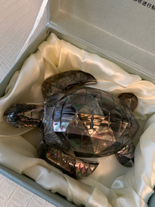 海钰珍珠:珍珠母贝龟摆件