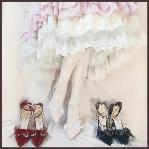 现货一只冲天兔晨曦之歌原创花嫁手工lolita鞋子优雅高跟洛