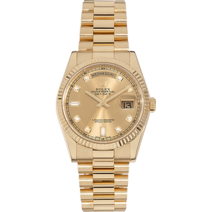 8新]劳力士星期日历型18k黄金自动机械男士手表118238a全金带