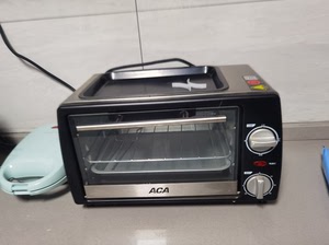 aca/北美电器vto-9f家用迷你烤箱9l顶部烧烤早餐懒人