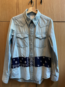 00tb923900238淘宝visvim 牛仔补丁衬衣 衬衫非水滴 古布 wtaps m0