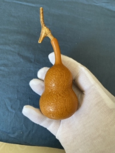 押花葫芦天津嘴小葫芦手捻小葫芦龙头文玩葫芦手把件.高9.3厘