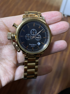 玫瑰金色手表韩国don bosco钢带玫瑰金色土豪手表