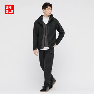 全新 优衣库春季男装防风摇粒绒拉链连帽开衫(长袖保暖抓绒外套