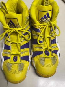 阿迪达斯科比crazy8 科比天足 湖人主场紫金配色 43码