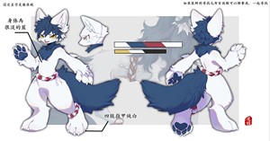 兽设双视图三视图约稿菊川牌4.0furry兽装双视图兽设定制