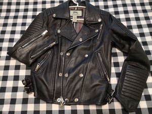 burberry巴宝莉b家短款机车皮衣真皮修身女士皮衣外套