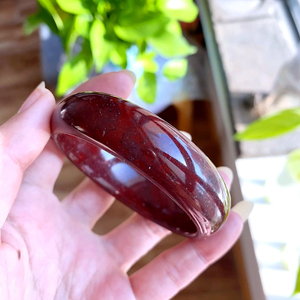 全新完美无裂天然原矿新疆红伊丁陨石手镯56圈口!