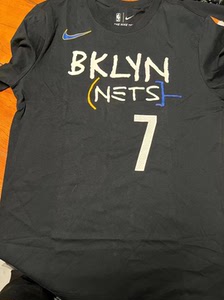 耐克nikenba篮网队 杜兰特7号 球衣t恤