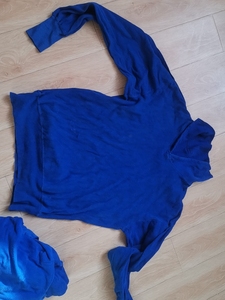 梅花老式蓝色秋衣,是涤棉的,不是腈纶的,七八十年代的,一件1