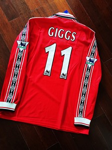 000人付款淘宝9899曼联主场长袖球衣7号贝克汉姆经典