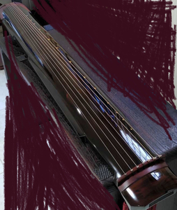 暗红色列子式古琴,21年购买,纯生漆.无磕碰,有琴箱,私聊听