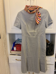 000人付款淘宝海航空姐空乘乘务员国际灰制服连衣裙7615  170/80