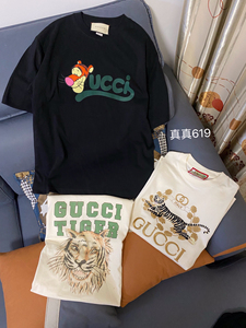 闲置gucci古驰卡通老虎图案短袖t恤