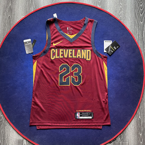 詹姆斯23号球衣 骑士酒红色 au球员版刺绣