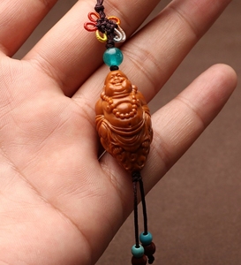 橄榄核手串手工雕刻单籽【佛珠弥勒】20元包邮