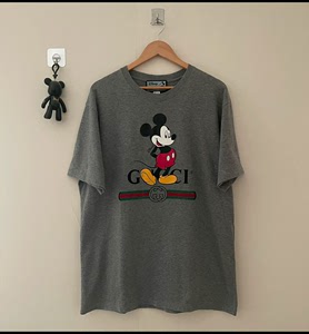 gucci灰色米老鼠短袖