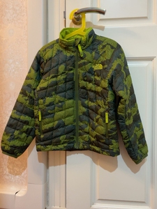 the north face北面北脸薄羽绒服男女童迷彩海淘美