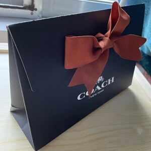 coach 蔻驰小件三件套 防尘袋 蝴蝶结礼盒 小号手提袋