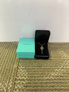 Tiffany蒂芙尼经典款keys系列玫瑰金镶钻雏菊钥匙项链