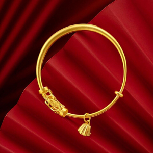 千足金手镯女纯金