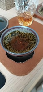 一方龙窑柴烧建盏花月夜/帝王花,孤品窑宝