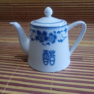 醴陵群力棕凤底款釉下彩酱醋壶无磕无裂未使用看清图片随时补拍尺