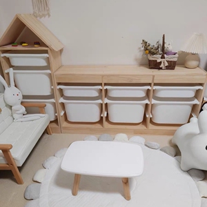 儿童玩具收纳柜实木大容量多层抽屉式储物柜北欧宜家风宝宝玩具