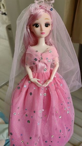 全新30cm大号婚纱芭比娃娃，全关节可动，面容精致，手部全是