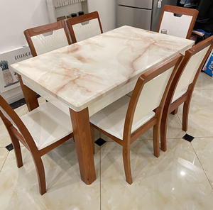 餐桌,大理石台面的,及配套6张椅子,便宜转,只支持自提!