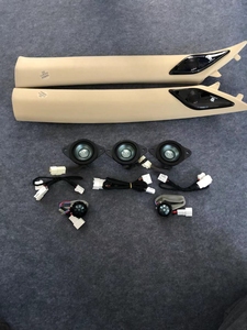 丰田14代皇冠a柱升级三分频,海琴音响无损升级中音高音喇叭