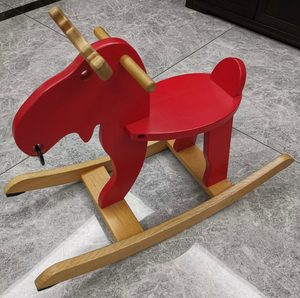 000人付款淘宝ikea宜家艾克拉红色小木马摇摆驼鹿儿童摇摇马实木圣诞