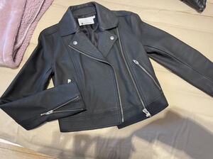 亚历山大王皮衣夹克机车服真皮 几乎全新 0码 99新 几乎没