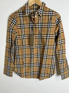 burberry宝格丽 经典vintage格子尖领长袖衬衫