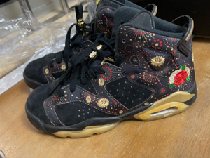 air jordan 6 cny烟花 牡丹 刺绣 aj6中国