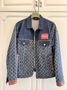 男款gucci denim 牛仔外套,44码,购于上海专柜