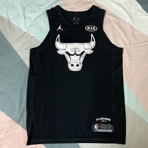 nike 乔丹 18全明星 黑色 公牛au球衣