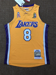 mitchell ness 科比au球员版球衣 科比黄色8