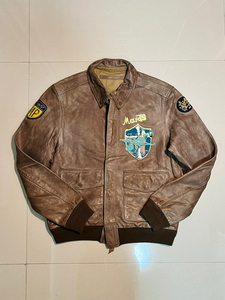 全新 美军二战飞行夹克 美军a2皮衣 复古皮衣 阿美咔叽