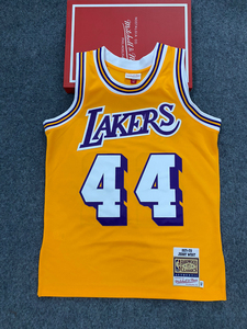 杰里韦斯特au球衣,湖人44号,nba logo男