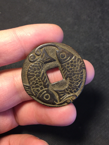 双鱼镂空花钱铜钱铜板花钱厌世钱古玩古董文玩老物件五帝钱