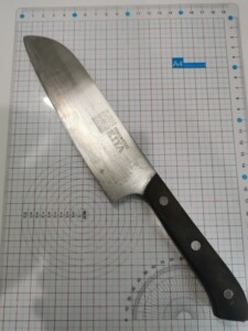 日本二手厨刀,雪绒花 木屋(kiya)三德刀.全钢通体柄,品