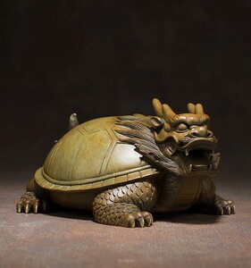 铜师傅 全铜摆件《福寿龙龟》铜工艺品 家居饰品 客厅桌面装饰