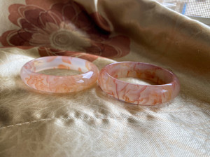 樱花玛瑙极品满圈红龙纹意境龙纹贵妃手镯