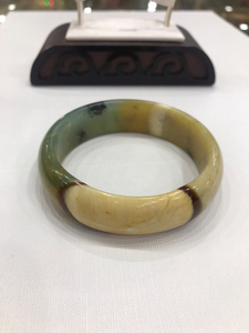 天然岫玉花玉玉石王花玉花料手镯玉镯手环