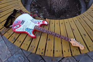 001人付款淘宝芬达花童电吉他贴画,贴纸,不包括护板的价格(护板上的