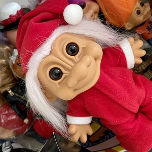 大号圣诞巨魔娃娃troll doll怀旧绝版中古vintag