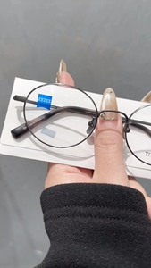 高端蔡司眼镜架新款ZS40007A超轻纯钛小框高度数福音复古
